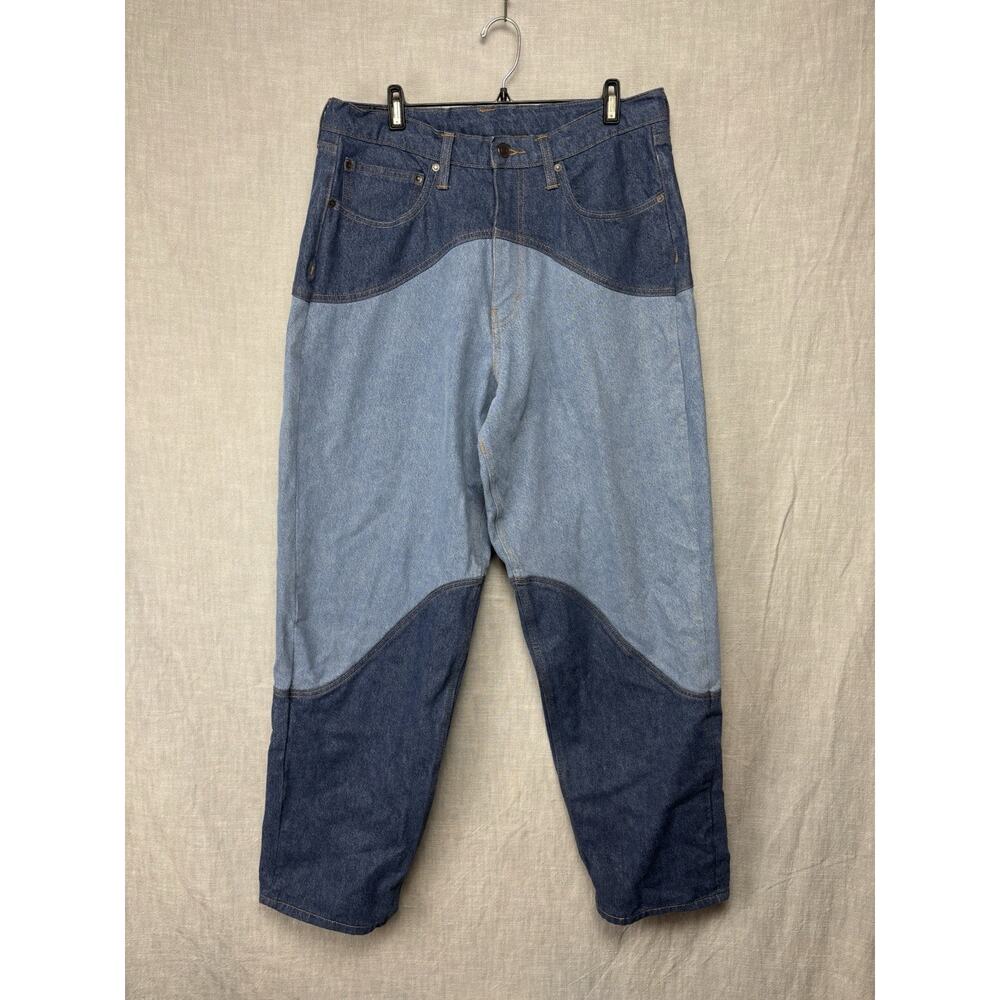 Levis Skateboarding Jeans Mens 34x34 Super Baggy Drawstring Skater Raver Blue